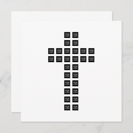 ロゴまたはイメージを使用したクロスパターンの作成 ノートカード (正面/裏面)