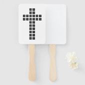 ロゴまたはイメージを使用したクロスパターンの作成 ハンドファン (正面&裏面)