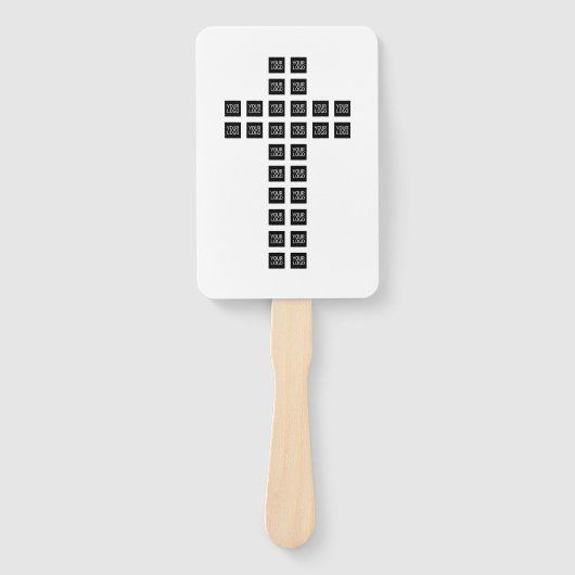 ロゴまたはイメージを使用したクロスパターンの作成 ハンドファン (正面)