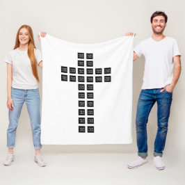 ロゴまたはイメージを使用したクロスパターンの作成 フリースブランケット