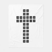 ロゴまたはイメージを使用したクロスパターンの作成 フリースブランケット (正面)