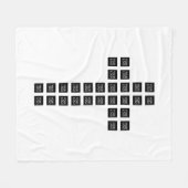 ロゴまたはイメージを使用したクロスパターンの作成 フリースブランケット (正面(横))