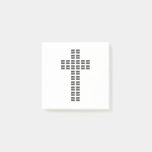 ロゴまたはイメージを使用したクロスパターンの作成 ポストイット (正面)