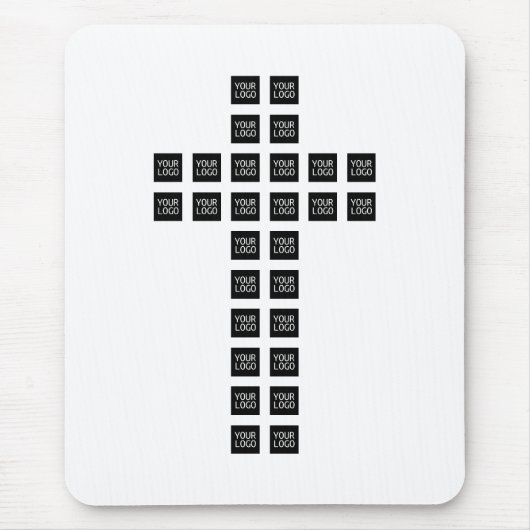 ロゴまたはイメージを使用したクロスパターンの作成 マウスパッド (正面)