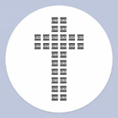 ロゴまたはイメージを使用したクロスパターンの作成 ラウンドシール