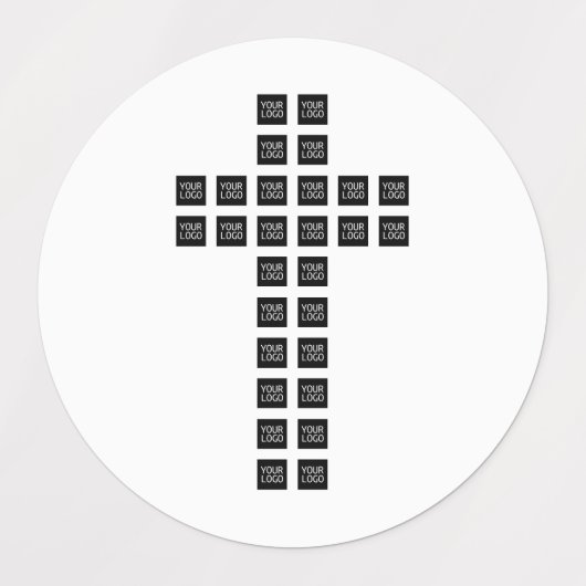 ロゴまたはイメージを使用したクロスパターンの作成 ラベル (デザイン2)