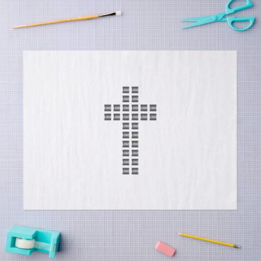 ロゴまたはイメージを使用したクロスパターンの作成 薄葉紙 (クラフト)