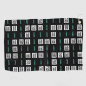 ロゴまたはイメージ | ジグザグパターン（2イメージあり） ゴルフタオル (横)