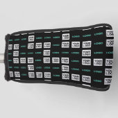 ロゴまたはイメージ | ジグザグパターン（2イメージあり） ゴルフヘッドカバー (正面)