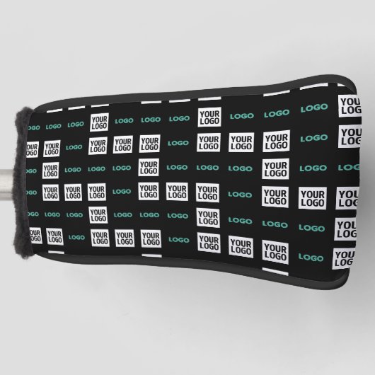 ロゴまたはイメージ | ジグザグパターン（2イメージあり） ゴルフヘッドカバー (正面)