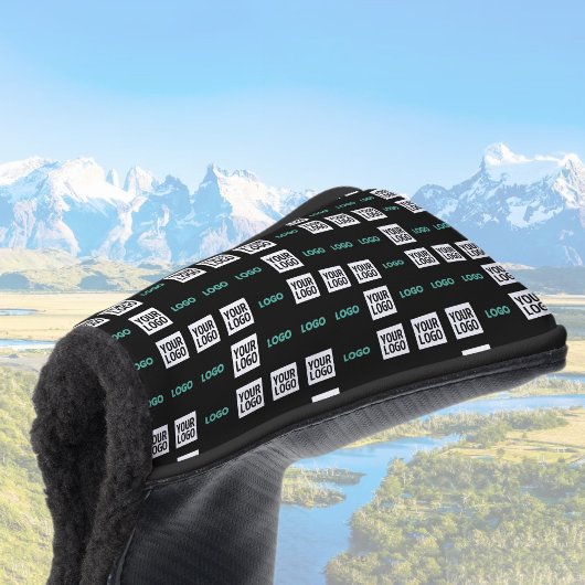 ロゴまたはイメージ | ジグザグパターン（2イメージあり） ゴルフヘッドカバー