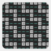 ロゴまたはイメージ | ジグザグパターン(2イメージあり) スクエアシール (正面)