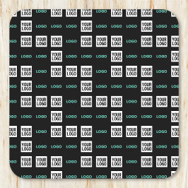 ロゴまたはイメージ | ジグザグパターン（2イメージあり） スクエアペーパーコースター