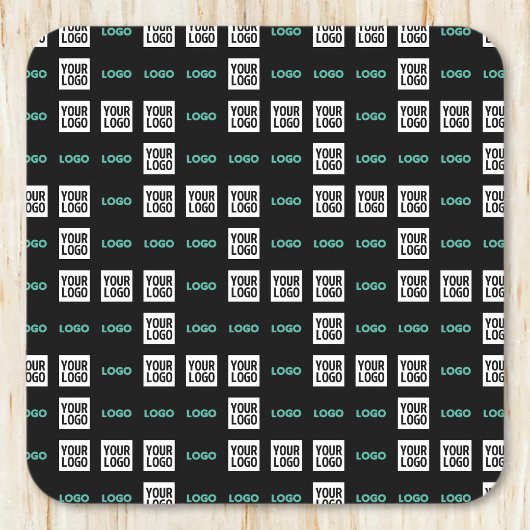 ロゴまたはイメージ | ジグザグパターン（2イメージあり） スクエアペーパーコースター