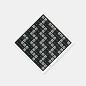 ロゴまたはイメージ | ジグザグパターン（2イメージあり） スタンダードカクテルナプキン (角)