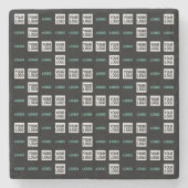 ロゴまたはイメージ | ジグザグパターン（2イメージあり） ストーンコースター (正面)