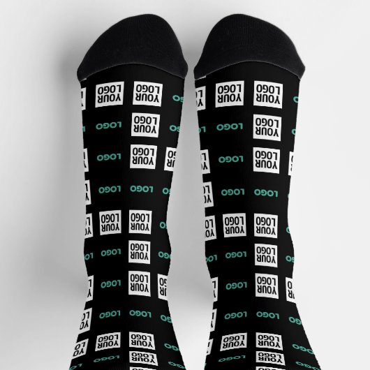 ロゴまたはイメージ | ジグザグパターン（2イメージあり） ソックス (上部)