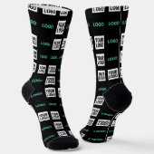 ロゴまたはイメージ | ジグザグパターン（2イメージあり） ソックス (傾斜あり)