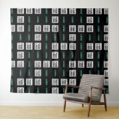 ロゴまたはイメージ | ジグザグパターン（2イメージあり） タペストリー (インサイチュ(横))