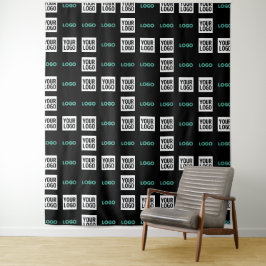 ロゴまたはイメージ | ジグザグパターン（2イメージあり） タペストリー