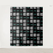 ロゴまたはイメージ | ジグザグパターン（2イメージあり） タペストリー (正面)