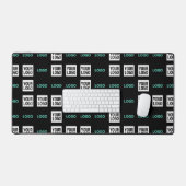 ロゴまたはイメージ | ジグザグパターン（2イメージあり） デスクマット (キーボード&マウス)