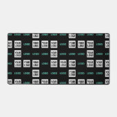 ロゴまたはイメージ | ジグザグパターン（2イメージあり） デスクマット (正面)