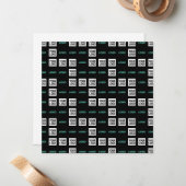 ロゴまたはイメージ | ジグザグパターン（2イメージあり） ノートカード (正面/裏面インサイチュ)