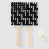 ロゴまたはイメージ | ジグザグパターン（2イメージあり） ハンドファン (正面&裏面)