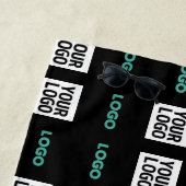 ロゴまたはイメージ | ジグザグパターン（2イメージあり） ビーチタオル (インサイチュ)