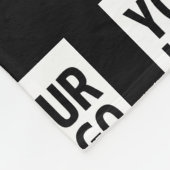 ロゴまたはイメージ | ジグザグパターン(2イメージあり) フリースブランケット (角)