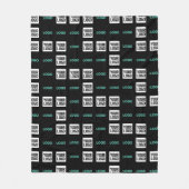 ロゴまたはイメージ | ジグザグパターン（2イメージあり） フリースブランケット (正面)