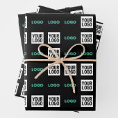 ロゴまたはイメージ | ジグザグパターン（2イメージあり） ラッピングペーパーシート (インサイチュ)