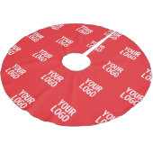 ロゴまたはイメージ/デザインを自動的に並べる ブラッシュドポリエステルツリースカート (アングル)