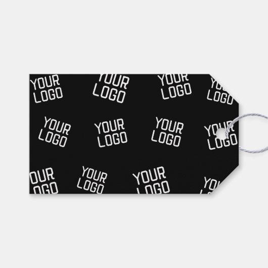 ロゴまたはイメージ | ランダム化されたルッキングテンプレート ギフトタグ (正面(横))