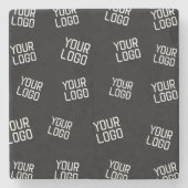 ロゴまたはイメージ | ランダム化されたルッキングテンプレート ストーンコースター (正面)