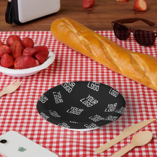 ロゴまたはイメージ | ランダム化されたルッキングテンプレート ペーパーボウル (ピクニック)