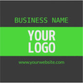 ロゴまたはイメージ | 黒と明るい緑 シール (正面)