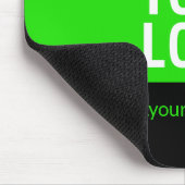 ロゴまたはイメージ | 黒と明るい緑 マウスパッド (コーナー)