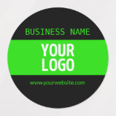 ロゴまたはイメージ | 黒と明るい緑 ラベル (デザイン1)