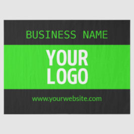 ロゴまたはイメージ | 黒と明るい緑 薄葉紙