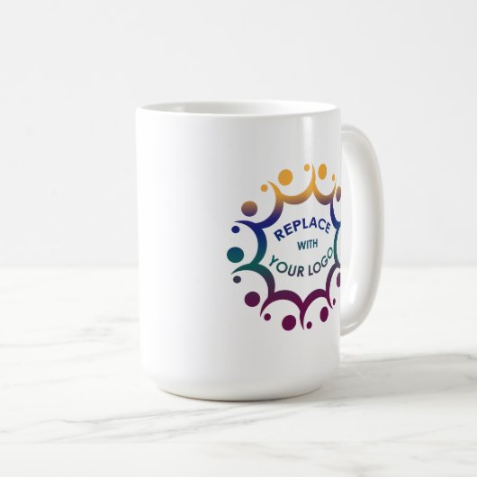 ロゴまたはグラフィック企業のでブランド化 コーヒーマグカップ (正面右)