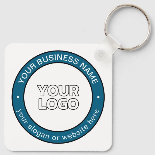 ロゴまたはデザインとカスタマイズ可能な循環文字 キーホルダー (裏面)