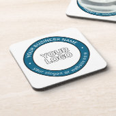 ロゴまたはデザインとカスタマイズ可能な循環文字 コースター (左側)