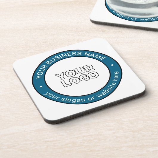 ロゴまたはデザインとカスタマイズ可能な循環文字 コースター (左側)
