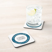 ロゴまたはデザインとカスタマイズ可能な循環文字 コースター (右側)