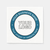 ロゴまたはデザインとカスタマイズ可能な循環文字 スタンダードカクテルナプキン (正面)