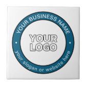 ロゴまたはデザインとカスタマイズ可能な循環文字 タイル (正面)