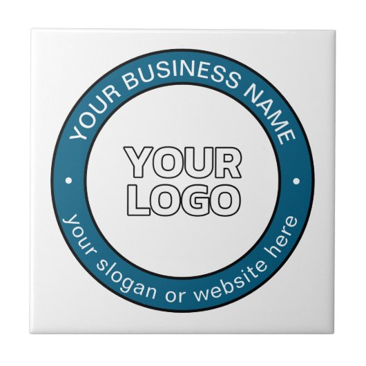 ロゴまたはデザインとカスタマイズ可能な循環文字 タイル (正面)