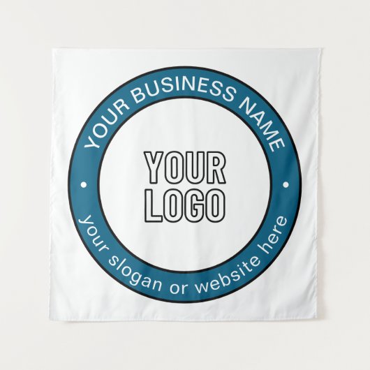 ロゴまたはデザインとカスタマイズ可能な循環文字 タペストリー (正面)